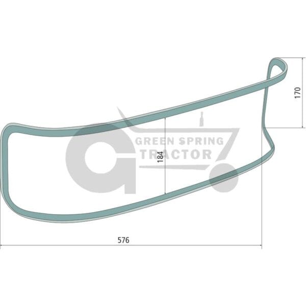 Replacement glass for John Deere AL181666 - Image 2