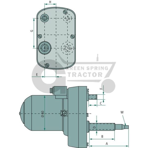 Wiper motor for John Deere TM400653 - Image 2