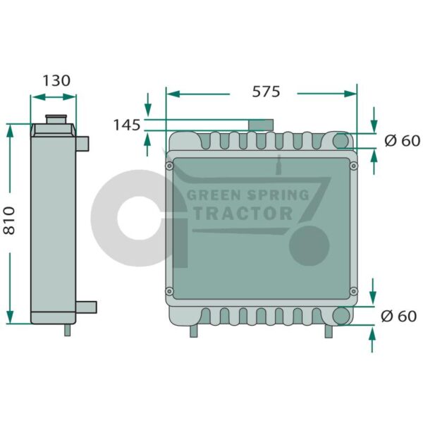 Radiator for John Deere AL157249, AL163358, AL164432, AL168727, AL171543, AL176362 - Image 2